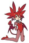  2017 5_fingers absurd_res alpha_channel bunny_costume clothed clothing collar costume demon disgaea ear_piercing etna fake_ears female fingers flat_chested footwear hair hi_res high_heels humanoid kneeling looking_at_viewer membranous_wings not_furry open_mouth pettankon piercing pointy_ears red_eyes red_hair shoes short_hair simple_background skull solo spade_tail transparent_background video_games wings 