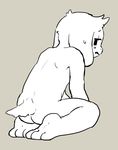  anthro asriel_dreemurr butt caprine child cub cute embarrassed fur goat kneeling looking_back male mammal nude semi undertale video_games white_fur young 