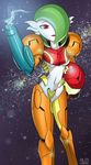  2016 anthro breasts clothed clothing female gardevoir hair hi_res humanoid looking_at_viewer metroid midori nintendo partially_clothed pok&eacute;mon portrait rilex_lenov solo standing three-quarter_portrait toony under_boob video_games 