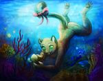  anthro bikini clothing cougar feline female green_eyes mammal neotheta smile swimsuit underwater water 