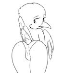  2017 anthro avian beak bird butt clothing feathered_wings feathers female lf looking_at_viewer nude panties simple_background solo solo_focus tail_feathers underwear white_background wings 