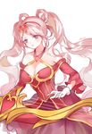  blush dress league_of_legends long_hair pink_eyes pink_hair sona twintails 