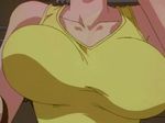  1girl 90s animated animated_gif bounce bouncing_breasts breasts burn-up burn-up_excess female jiggle jinguu_maya large_breasts oldschool solo tanktop 
