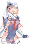  bad_id bad_pixiv_id bandaged_arm bandages blonde_hair breasts cameltoe covered_nipples cowboy_shot hair_over_one_eye headwear medium_breasts orange_eyes pointy_ears see-through sheik short_hair sideboob solo tansansui_soda the_legend_of_zelda the_legend_of_zelda:_ocarina_of_time 