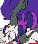  2017 anthro blush breasts connec_(character) digital_media_(artwork) duo female johnithanial kissing male mammal mienshao nintendo pok&eacute;mon solomon_(johnithanial) video_games zoroark 