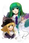  bad_id bad_pixiv_id bangs kochiya_sanae moriya_suwako multiple_girls sketch tasu_tasuta touhou 