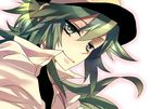  akihira bad_id bad_pixiv_id baseball_cap green_hair hat male_focus n_(pokemon) pokemon pokemon_(game) pokemon_bw popped_collar smirk solo 