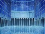  arch architecture blue_theme church column game_asset indoors mahou_senshi_(series) mahou_senshi_princess_tear no_humans non-web_source official_art pillar reflection reflective_floor reflective_liquid scenery self-datamine window 
