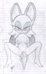  bat black_and_white breasts excito female insertion lined_paper mammal master_emerald_shard monochrome nipples penetration pussy rouge_the_bat sega solo sonic_(series) sonic_team vaginal vaginal_insertion vaginal_penetration wings 