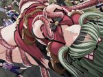  1girl 2000s_(style) 6+boys blindfold breasts clenched_teeth dutch_angle elixir_rose game_asset green_hair humiliation kagashima_itsuki long_hair magical_girl mahou_senshi_(series) mahou_senshi_elixir_knights medium_breasts multiple_boys night nipples non-web_source official_art open_mouth outdoors panties rape saitou_natsuki self-datamine solo_focus teeth tentacles torn_clothes underwear variant_set visual_novel_cg yellow_panties 