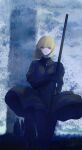  1girl 2boys black_dress black_gloves black_pantyhose blonde_hair cloud cloudy_sky commentary_request diamond_(gemstone) diamond_necklace dress earrings elbow_gloves eriquo_(tower_dungeon) gloves gold_earrings highres holding holding_staff jewelry juliet_sleeves lilisen_(tower_dungeon) long_sleeves mage_staff medium_hair michikusaboushi_(p_o_q) multiple_boys pantyhose puffy_sleeves red_eyes sky solo_focus staff teardrop_earrings tower tower_dungeon yuva_(tower_dungeon) 