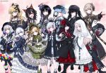  6+girls ahoge aiguillette animal_ear_headphones animal_ears arm_belt arm_tattoo armband artist_name asymmetrical_footwear asymmetrical_sleeves bandaged_arm bandages bare_shoulders belt beret bib_collar bird_hat_ornament black_bow black_bowtie black_capelet black_choker black_coat black_dress black_flower black_gloves black_hair black_hat black_jacket black_kimono black_nails black_pantyhose black_ribbon black_rose black_shirt black_shoes black_skirt black_sweater black_tank_top blonde_hair blue_dress blue_eyes blue_hair blue_hairband blue_necktie blue_skirt bonnet bow bow_flower bowtie braid braided_hair_rings butterfly_hair_ornament butterfly_hat_ornament capelet card cat_ear_headphones cat_ears chain checkered_clothes checkered_dress checkered_sleeves chest_sarashi choker closed_mouth coat collared_coat collared_dress collared_shirt colored_inner_hair colored_tips commentary_request cross cross-laced_clothes cross-laced_dress cross_earrings cross_ornament crossed_arms crown cuffs curtained_hair deerstalker dress dress_bow earrings epaulettes everyone eyeball_hair_ornament fake_animal_ears fishnet_sleeves fishnets flower flower-trimmed_dress flower-trimmed_shorts flower-trimmed_skirt flower-trimmed_sleeves footwear_bow frilled_choker frilled_dress frilled_hairband frilled_skirt frilled_sleeves frilled_socks frills furisode gloves goggles goggles_on_headwear gothic_lolita gradient_hair green_bonnet green_eyes grey_eyes grey_hair grey_vest gun hair_bow hair_flower hair_ornament hair_ribbon hair_rings hairband hasumi_leia hat hat_flower hat_ornament hat_ribbon headphones heterochromia high_collar highres hikami_meruru holding holding_card holding_gun holding_magnifying_glass holding_weapon housho_margo interlocked_fingers jacket jacket_partially_removed japanese_clothes jewelry jogasaki_noah kimono kurobe_nanoka layered_dress layered_skirt lolita_fashion lolita_hairband long_hair long_skirt long_sleeves looking_at_viewer magnifying_glass mahou_shoujo_no_majo_saiban mary_janes mini_hat mini_top_hat mismatched_footwear mismatched_shoes mole mole_under_eye multi-tied_hair multicolored_hair multiple_girls nail_polish natsume_an-an neck_ribbon necktie nikaido_hiro o-ring o-ring_thigh_strap off-shoulder_dress off-shoulder_sweater off_shoulder open_mouth orange_eyes orange_nails own_hands_together paintbrush pantyhose parted_bangs pink_eyes pink_hair pleated_capelet pleated_skirt pointing polka_dot polka_dot_bow praying priestess puffy_sleeves purple_eyes red_armband red_eyes red_hair red_nails red_necktie red_skirt ribbon rose saeki_miria sakuraba_ema sarashi sash sawatari_coco shackles sharp_teeth shirt shito_alisa shoes short_hair shoulder_sash side_capelet signature single_bare_shoulder skirt sleeve_bow sleeveless sleeveless_coat sleeves_past_fingers sleeves_past_wrists socks spray_can streaked_hair stuffed_animal stuffed_cat stuffed_sheep stuffed_toy sweater tachibana_sherry tank_top tattoo teeth thigh_strap tono_hanna top_hat twintails twitter_username veil vest wa_lolita weapon white_dress white_flower white_gloves white_hair white_ribbon white_rose white_shirt white_skirt white_sleeves white_socks white_veil wide_sleeves winged_hat x_hair_ornament yellow_eyes yellow_flower yellow_rose yumekichi_(yumemamem) 