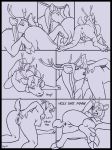  anthro antlers anus breasts butt cervine comic cunnilingus dialogue female gender_transformation hooves horn ink invalid_tag lord_magicpants mammal nipples nude oral panic penis presenting raised_tail reindeer reindeer_nog sex surprise transformation vaginal 