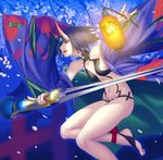  :d ankle_ribbon bangs bare_shoulders barefoot barefoot_sandals black_hair breasts collarbone fate/grand_order fate_(series) feet flower from_side gem glint hair_ornament holding holding_sword holding_weapon horns japanese_clothes jewelry kimono lantern lens_flare looking_at_viewer navel night off_shoulder oni oni_horns open_clothes open_kimono open_mouth paper_lantern petals pinky_out profile purple_eyes purple_hair revealing_clothes revision ribbon short_hair shuten_douji_(fate/grand_order) sideways_mouth small_breasts smile solo stomach sword toeless_legwear tsukikanade weapon 