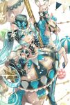  bad_id bad_pixiv_id black_hat blue_bow blue_eyes blue_hair blush bow carousel hat hat_bow hatsune_miku high_heels long_hair looking_at_viewer open_mouth smile solo twintails vocaloid yuki_miku yumeichigo_alice 