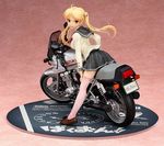  10s 1girl bakuon!! bangs blonde_hair blush breasts brown_shoes figure ground_vehicle large_breasts loafers long_hair looking_at_viewer motor_vehicle motorcycle photo pink_legwear school_uniform shoes smile solo suzunoki_rin thighhighs twintails uniform vehicle zettai_ryouiki 