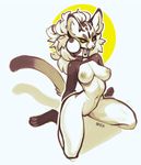  anthro breasts collar feline female hi_res kneeling looking_at_viewer mammal nipples nox_(artist) pussy solo 