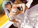  1girl breasts igawa_asagi kagami_hirotaka taimanin_asagi_battle_arena wedding_dress 