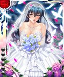  1girl breasts card_(medium) igawa_asagi kagami_hirotaka taimanin_(series) taimanin_asagi taimanin_asagi_battle_arena taimanin_asagi_battle_arena_all_card_gallery wedding_dress 