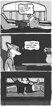  anthro bottomless breasts clothed clothing comic cum cum_in_pussy cum_inside dialogue disney female judy_hopps lagomorph luraiokun male mammal nick_wilde pussy zootopia 