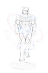  2017 abs anthro biceps big_muscles big_pecs bulge cactua canine clothing front_view grow growth huge_muscles male mammal manly muscular muscular_arms muscular_legs muscular_male pecs pectoral sketch wolf 