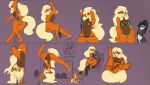  2018 arcanine breasts clothing domovoi_lazaroth duo female hi_res looking_back male nintendo nude open_mouth pok&eacute;mon pok&eacute;mon_(species) pole pussy sitting sketch smile underwear underwear_down undressing video_games 