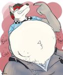  anthro belly big_belly canine clothed clothing digestion fur ian_naxieas male mammal post_vore tanio underwear vore wolf 