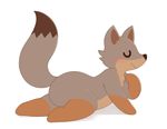  2015 acstlu ambiguous_gender anthro big_butt black_eyes blush brown_fur butt canine cute digital_media_(artwork) dipstick_tail eyes_closed facebook facebook_fox facebook_stickers fox fur gloves_(marking) hi_res mammal markings multicolored_fur multicolored_tail nude raised_tail shadow side_view simple_background smile socks_(marking) solo thick_thighs white_background 