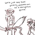  anthro armor cat clothed clothing dual_wielding duo feline female harem_outfit headband holding_object holding_weapon male mammal melee_weapon pants raccoon scimitar siamese siamese_cat_guard_(character) sly_cooper sly_cooper_(series) staff sword unknown_artist veil video_games weapon 