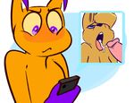  anthro blush breasts cum cum_on_tongue disembodied_penis duo female humanoid_penis kangaroo kayla_(zoophobia) komponi male male/female mammal marsupial nude open_mouth penis phone tongue tongue_out unknown_species zill_(zoophobia) zoophobia 