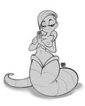  2017 anthro big_breasts boxus breasts creamydonuts female invalid_tag monster_girl_(genre) nipples nude pussy reptile scalie smile snake snakegirl solo 