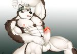  abs anthro areola balls biceps body_hair canine chest_hair erection fur hair headband headgear horkeukamui male mammal manly muscular navel nipples nude open_mouth pecs penis pubes raised_arm seyrmo sitting solo spread_legs spreading thick_penis thick_thighs tokyo_afterschool_summoners tongue tongue_out vein veiny_penis wolf yellow_eyes 