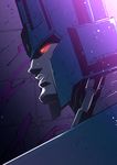  80s decepticon glowing glowing_eyes head_only ichira-san machinery male_focus mecha no_humans oldschool overlord_(idw) overlord_(transformers) red_eyes robot the_transformers_(idw) transformers 