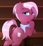  2017 animal_genitalia animal_pussy anus bedroom_eyes butt clitoral_winking clitoris clothing cutie_mark dock earth_pony equine equine_pussy female feral friendship_is_magic hair half-closed_eyes horse inside jasmine_leaf_(mlp) looking_at_viewer looking_back mammal my_little_pony neighday pony pussy seductive sky smile solo 