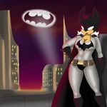  anthro bat batman batman_(series) big_breasts breasts city clothed clothing cosplay crossover dc_comics female hair hi_res mammal rouge_the_bat solo sonic_(series) 