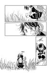  asymmetrical_wings backless_dress backless_outfit bug comic crying crying_with_eyes_open cup dragonfly dress flower greyscale houjuu_nue insect monochrome shoes short_dress short_hair snake squatting tears touhou wings yamato_junji 