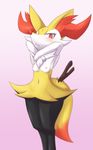  anthro aoinu areola big_ears blush braixen breasts canine ear_fur female fennec fox fur hind_legs looking_at_viewer mammal navel nintendo nipples nude pointy_ears pok&eacute;mon red_eyes small_breasts solo standing stick thick_thighs video_games wood 