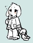  anthro asriel_dreemurr caprine child clothing cub cute fur goat male mammal pajamas semi teddy_bear undertale video_games white_fur young 