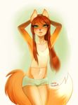  2017 animal_humanoid anthro canine clothed clothing fox fur hair humanoid long_hair looking_at_viewer male mammal simple_background smile solo tawni_tailwind trap_(disambiguation) 