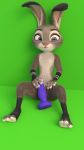  3d_(artwork) anthro digital_media_(artwork) dildo disney feeko_(artist) female green_room judy_hopps lagomorph mammal nude paws pose rabbit sex_toy solo zootopia 