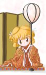 akazukin_chacha blonde_hair kimono orin sitting takatani 