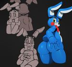  animatronic anthro big_butt bow_tie buckteeth butt five_nights_at_freddy&#039;s five_nights_at_freddy&#039;s_2 girly hand_on_butt lagomorph long_ears looking_at_viewer looking_back machine male mammal nude presenting presenting_hindquarters rabbit robot rosy_cheeks slightly_chubby solo sssonic2 standing teeth toy_bonnie_(fnaf) video_games 