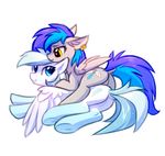  blue_eyes blue_hair colored_ketch cutie_mark duo ear_piercing equine fan_character feathered_wings feathers featureless_crotch female feral hair hooves mammal my_little_pony pegasus piercing simple_background tomatocoup white_background wings yellow_eyes 