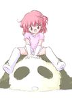  akazukin_chacha lanlan panda pink_hair sitting 