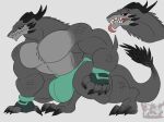 2026 anthro big_bulge big_muscles big_pecs black_claws black_horn black_sclera black_spikes bulge claws clothing daikuhiroshiama dark_sclera dragon fangs fingerless_gloves gloves green_clothing green_gloves green_handwear green_thong green_underwear grey_background handwear hi_res horn huge_arms huge_bulge huge_legs huge_muscles huge_pecs huge_thighs komodo_dragon kuon_(daikuhiroshiama) lizard looking_at_viewer male model_sheet monitor_lizard muscular muscular_anthro muscular_arms muscular_legs muscular_male muscular_thighs mythological_creature mythological_scalie mythology pecs red_eyes reptile scalie simple_background sketchy solo spiked_chest spiked_neck spiked_tail spikes spikes_(anatomy) tail teeth thick_neck thick_thighs thong toe_claws tongue tongue_out torn_clothing torn_gloves torn_handwear underwear watermark