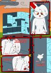 2spot_studio abandoned_building absurd_res angry animate_inanimate anthro bloody_bunny bloody_bunny_(series) boing breasts breath buckteeth building cloud comic comic_panel cover cover_art cover_page cracked_glass crossover dialogue digital_drawing_(artwork) digital_media_(artwork) doll english_text eyelashes eyes_closed female fur glass hi_res lagomorph leporid living_doll mammal multicolored_eyes otakon_(artist) rabbit red_eyes red_inner_ear shattered_glass sigh sky skyscape solo speech_bubble stitch_(sewing) teeth text walking white_body white_fur yellow_eyes