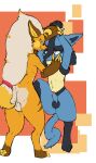 2022 anthro anthro_on_anthro backsack balls biped black_balls blue_body blue_fur blue_penis bodily_fluids brown_body brown_fur cheek_spots closed_smile digital_drawing_(artwork) digital_media_(artwork) digitigrade duo erection eye_contact eyelashes flat_colors fur generation_1_pokemon generation_4_pokemon generation_5_pokemon genitals glans hair half-erect hands_above_head hi_res humanoid_genitalia humanoid_penis hybrid lifting long_hair looking_at_another lucario male male/male male_anthro male_on_anthro mendez_(marg) minzemilk monotone_hair mouth_closed multicolored_body multicolored_fur navel nintendo nude nude_anthro nude_male orange_body orange_fur penis pokemon pokemon_(species) raichu rear_view red_eyes restrained_arms simple_background slim slim_anthro slim_male smile straight_hair tail tan_body tan_fur tan_hair tears three-quarter_view two_tone_body two_tone_fur zoroark