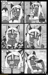 2026 absurd_res anthro beverage big_breasts blush bowl breasts butter caitlin_kelly cherry choker clothing comic container cup cutlery dairy_products dessert dialogue_box digital_media_(artwork) domestic_cat doughnut drinking_straw eating english_text eyes_closed felid feline felis female food fork fruit glowing hair hi_res ice_cream if_hell_had_a_taste jewelry kitchen_utensils mammal maple_syrup meat monochrome necklace noodles open_mouth pancake pastry pepperoni pepperoni_pizza pizza plant ramen smile solo teeth text tools topwear viroveteruscy