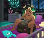 absurd_res aquatic big_diaper blush breasts candy cephalopod chocolate city cityscape clothed clothing coleoid crib dessert diaper diaper_only electronics excessive_feces eyes_up feces female food headphones hi_res huge_diaper humanoid hyper hyper_diaper hyper_feces hyper_soiling laxative leaning leaning_backward marina_(splatoon) mollusk neon_lights night nintendo nipples octarian octoling octopodiform octopus pooping pseudo_hair sitting small_breasts soiled_diaper soiling soiling_diaper solo splatoon tan_body tentacle_hair tentacles the_padded_room tongue tongue_out topless unclean_diaper used_diaper using_diaper wearing_diaper