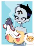 absorption_vore activision anthro bandicoot big_breasts black_hair blonde_hair blue_body breast_transformation breast_vore breasts buckteeth clothing coco_bandicoot crash_bandicoot_(series) digital_media_(artwork) expansion female hair huge_breasts human hyper mammal marsupial nina_cortex nipples nude simple_background smile teeth toongrowner transformation undressing unusual_vore vore
